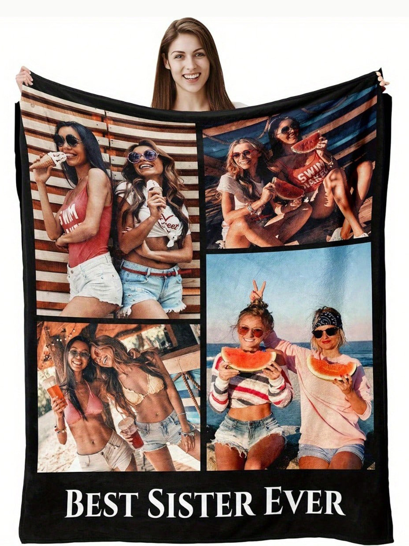 Personalized Photo Blanket Custom Photo Blanket Exclusive Customization Soft Flannel Throw Blanket